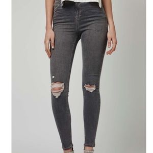 Top shop Moto grey ripped Jamie jeans
